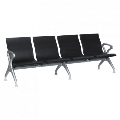 ПОСЕТИТЕЛСКА ПЕЙКА С 4 МЕСТА CR-1035-4 - ЧЕРНА