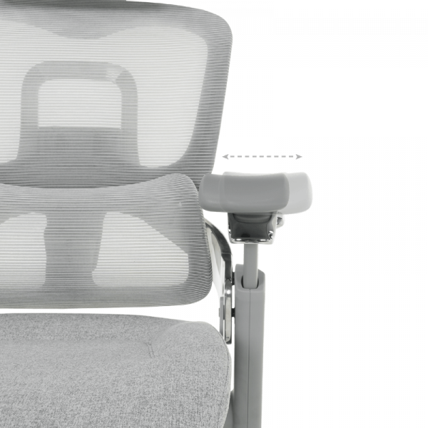 Сив ергономичен стол Dole White.