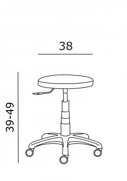 ОПЕРАТИВЕН СТОЛ STOOL 1 ДАМАСКА ЧЕРЕН