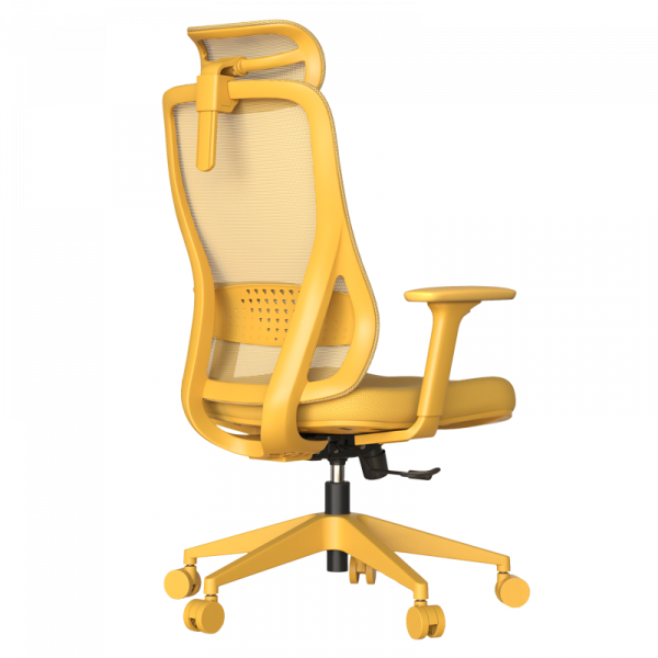 Жълт ергономичен стол.