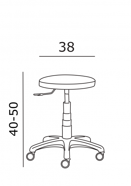 ОПЕРАТИВЕН СТОЛ STOOL 2 ХРОМ МЕШ ЧЕРЕН