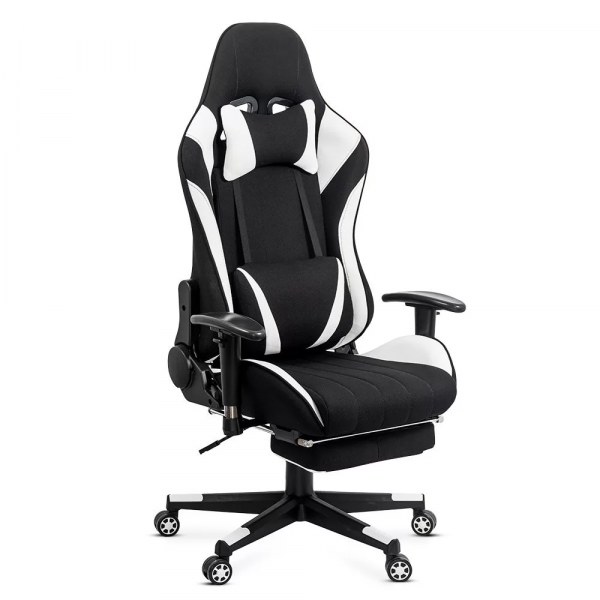 Геймърски стол в бял цвят.