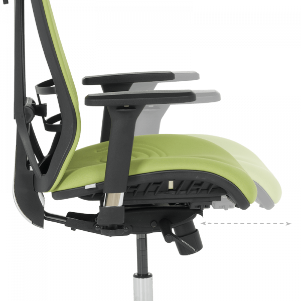 Ергономичен стол Cotia, дамаска, зелен