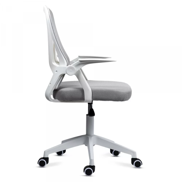 Работен стол в сив цвят.