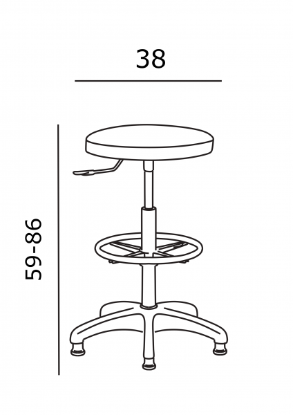 ОПЕРАТИВЕН СТОЛ STOOL 3 + EXTEND RING  ДАМАСКА 8 ЦВЯТА