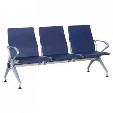 ПОСЕТИТЕЛСКА ПЕЙКА С 3 МЕСТА CR-1036-3 - СИНЯ