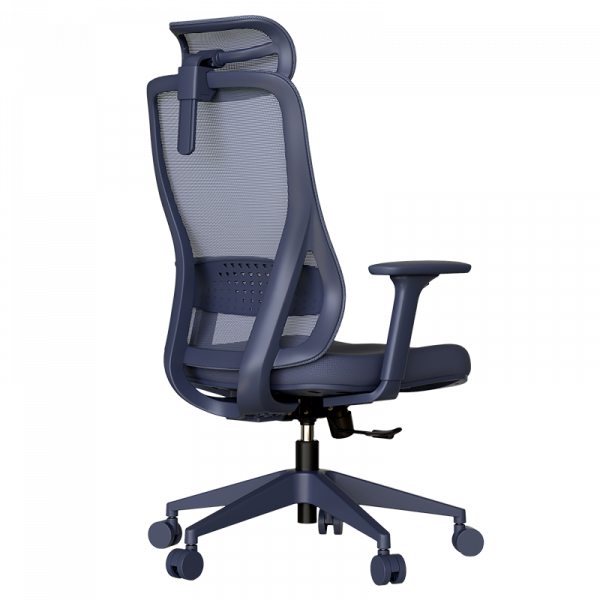 Син ергономичен стол.