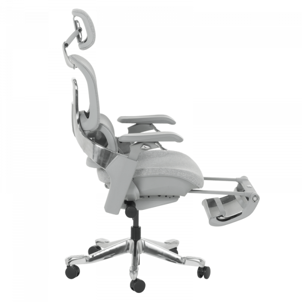 Сив ергономичен стол Dole White.