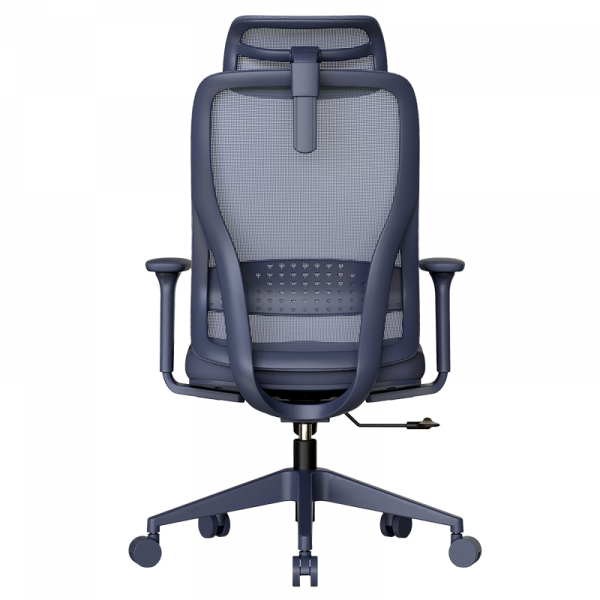 Син ергономичен стол.