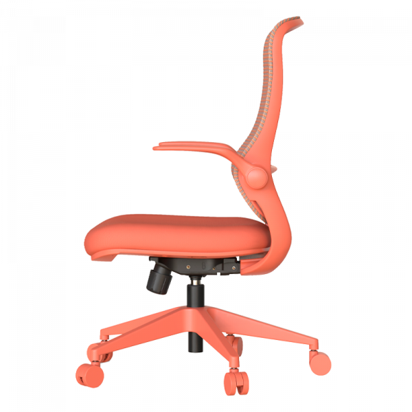 Оранжев ергономичен стол.