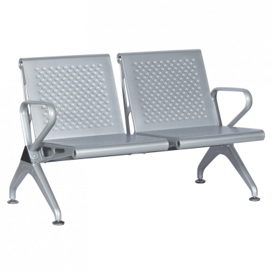 ПОСЕТИТЕЛСКА ПЕЙКА С 2 МЕСТА CR-1031-2 - СРЕБЪРНА