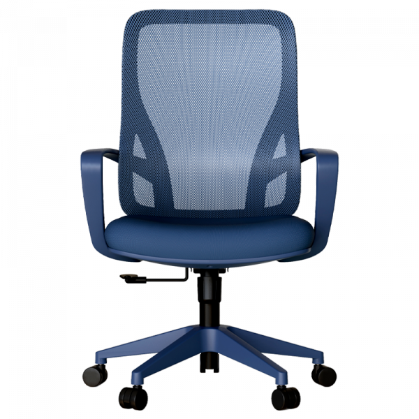 Син стол за бюро.