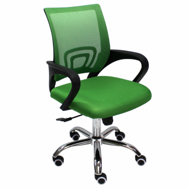 РАБОТЕН ОФИС СТОЛ LORI BLACK CHROME ЗЕЛЕН