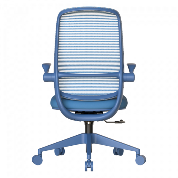 Син ергономичен стол.