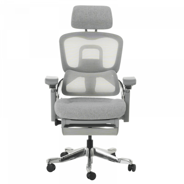 Сив ергономичен стол Dole White.