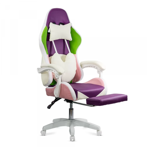 Геймърски стол в розов цвят.