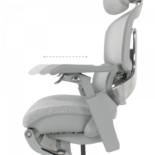 Сив ергономичен стол Dole White.