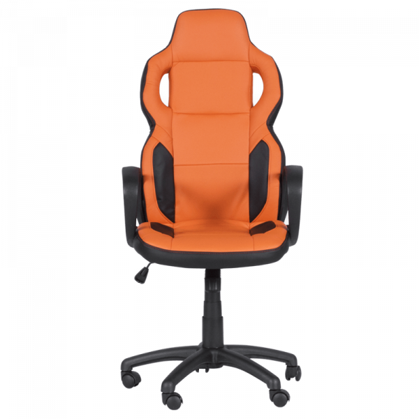 ДИРЕКТОРСКИ СТОЛ SPORTRACE 7510 ЕКО КОЖА ЧЕРЕН/ОРАНЖЕВ