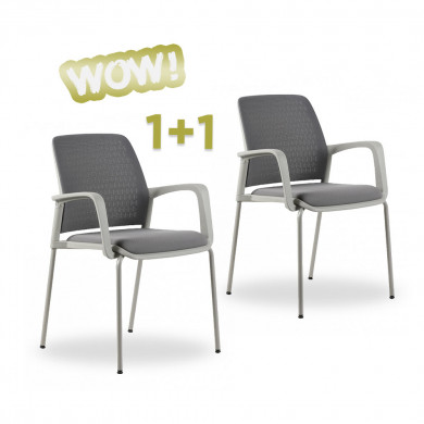 1+1 ПОСЕТИТЕЛСКИ СТОЛ CLEO GREY СИВ