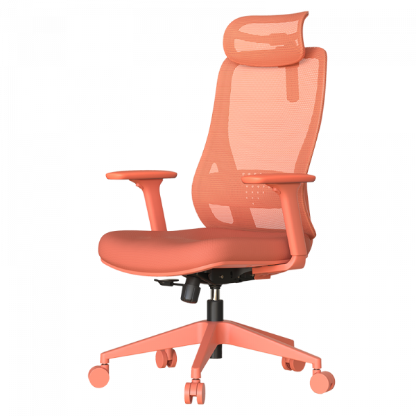 Оранжев ергономичен стол.