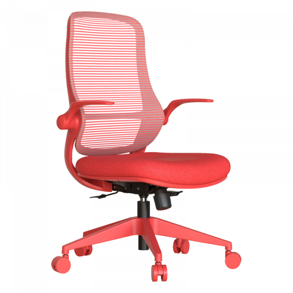 Червен ергономичен стол.