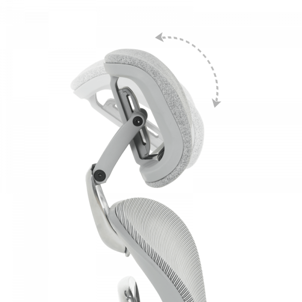 Сив ергономичен стол Dole White.