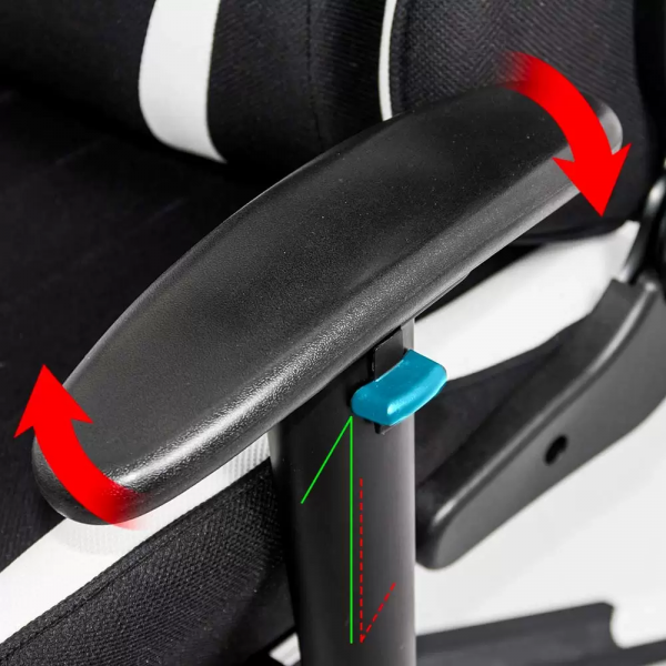 Геймърски стол в бял цвят.