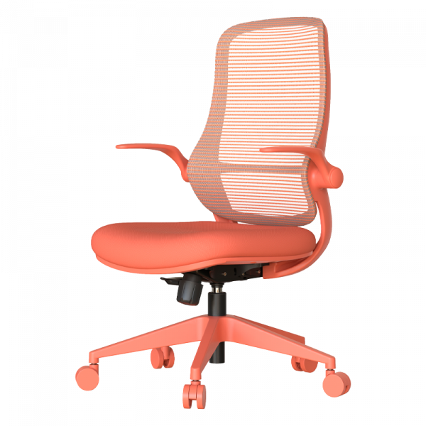 Оранжев ергономичен стол.