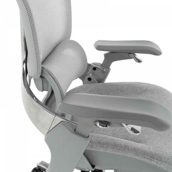 Сив ергономичен стол Dole White.