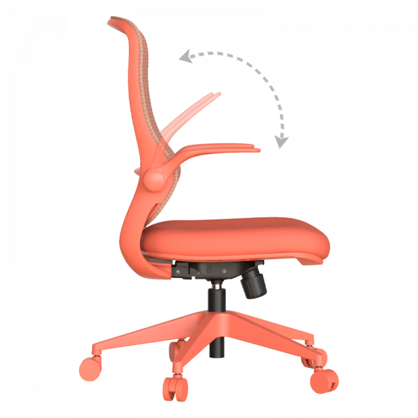 Оранжев ергономичен стол.