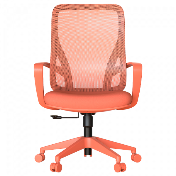 Оранжев стол за бюро.