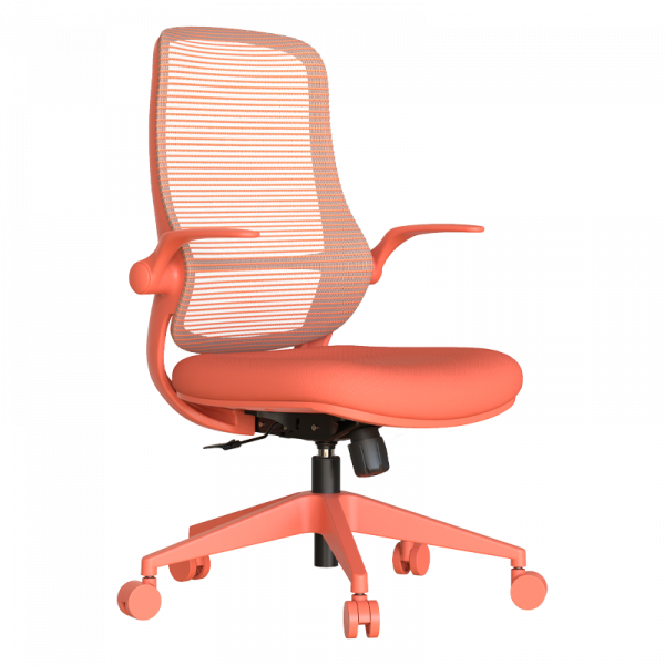 Оранжев ергономичен стол.