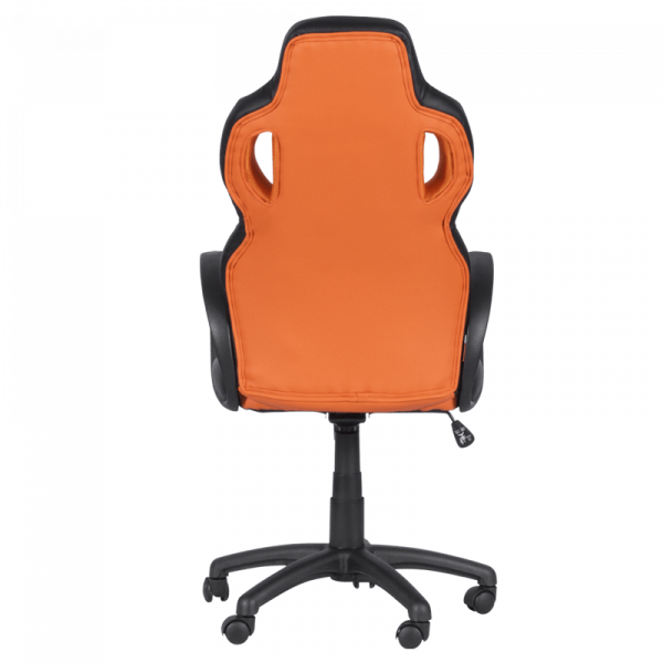 ДИРЕКТОРСКИ СТОЛ SPORTRACE 7510 ЕКО КОЖА ЧЕРЕН/ОРАНЖЕВ