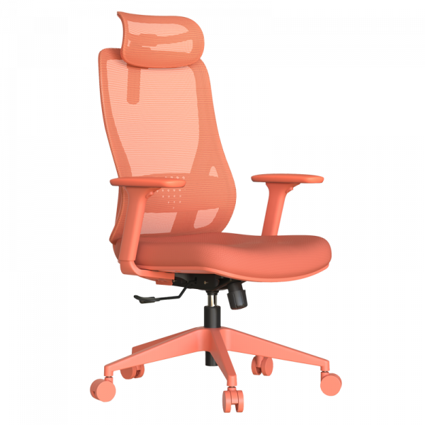 Оранжев ергономичен стол.